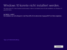 Windows 10 Upgrade Fail